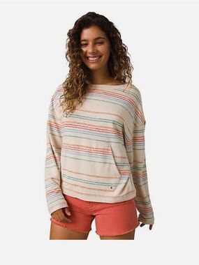 prAna Cozy Up Suncation Striped Crew Neck Women’s Small | Casual Athleisure